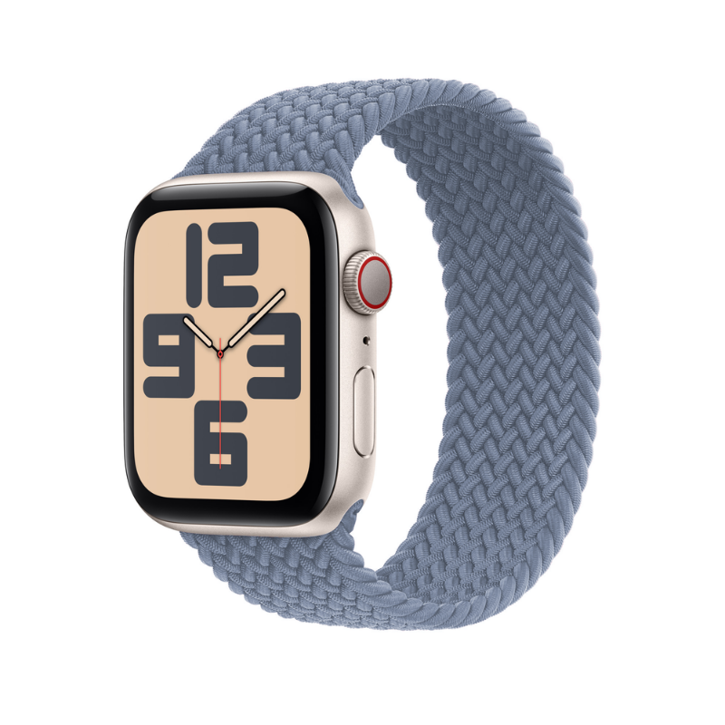 Cyan Braided Solo Loop for Apple Watch - Full View