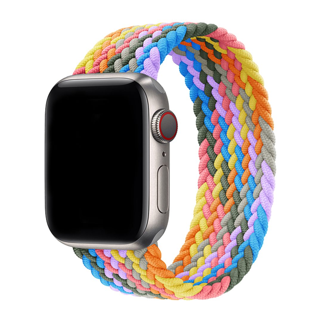 Rainbow Prism Braided Solo Loop Apple Watch Straps