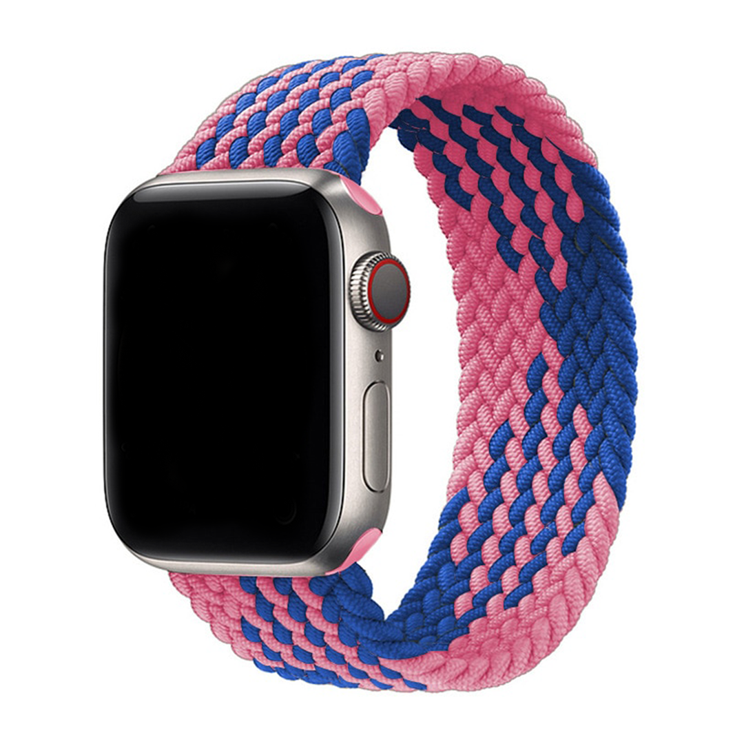 Blue & Pink Twist Braided Solo Loop Apple Watch Straps
