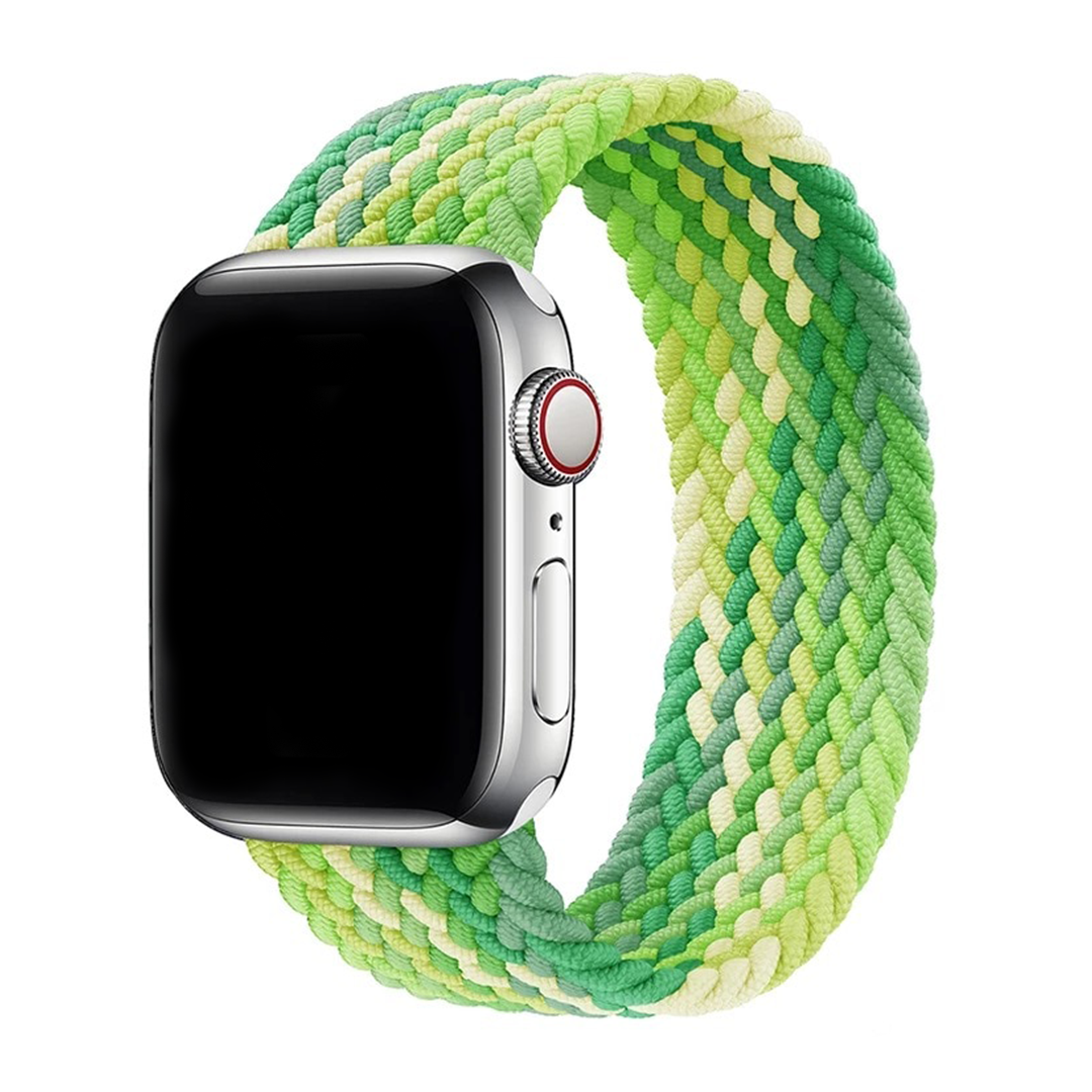 Gradient Green Twist Braided Solo Loop Apple Watch Straps