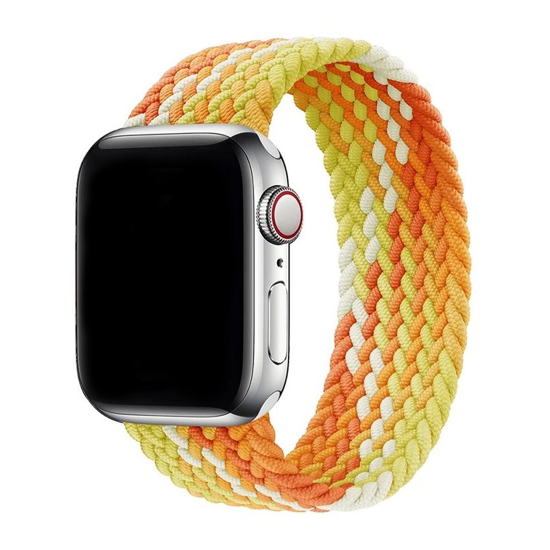 Gradient Orange Twist Braided Solo Loop Apple Watch Straps