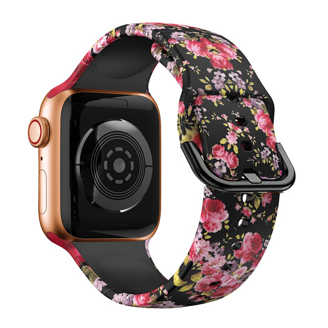 Printed Silicone Strap for Apple Watch 1 to 8, SE & Ultra series