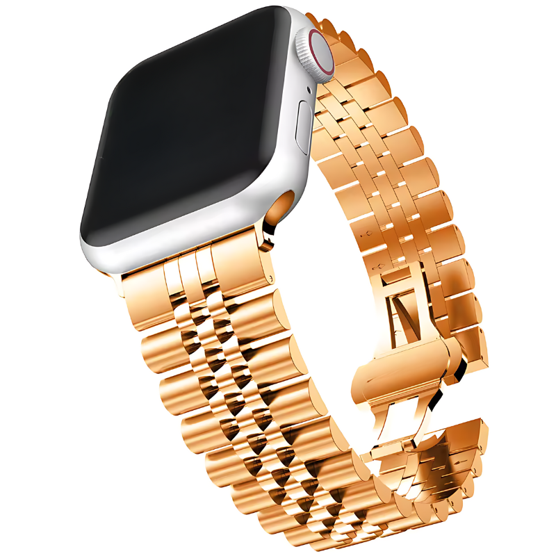 Rose Gold Jubilee Band for Apple Watch Front View