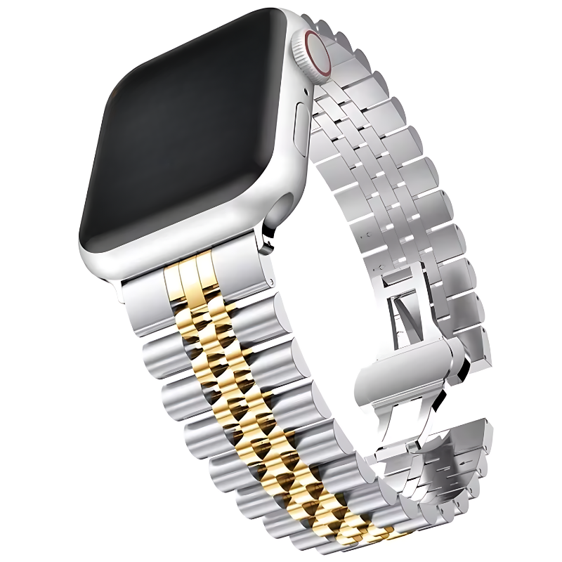 Silver & Gold Jubilee Band for Apple Watch Front View