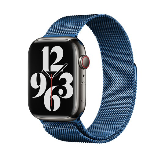 Blue Magnetic Milanese Loop for Apple Watch