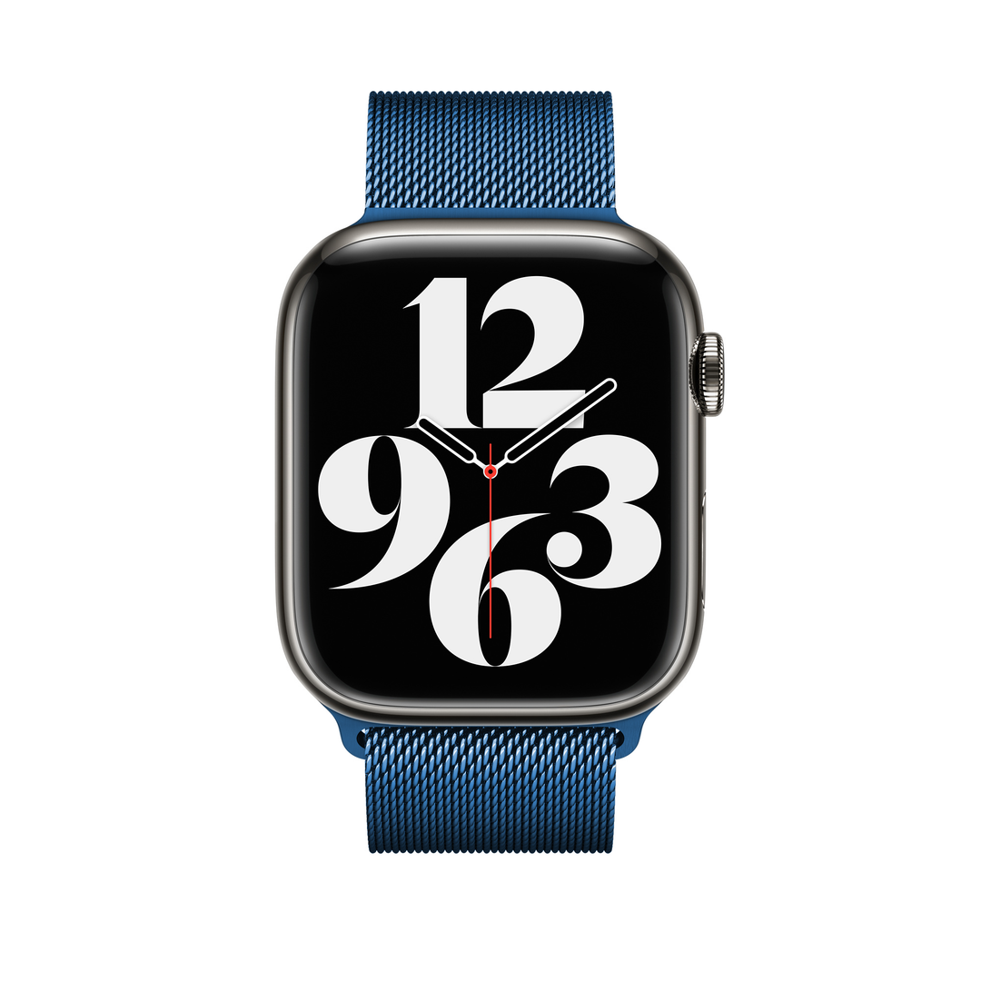 Blue Magnetic Milanese Loop for Apple Watch