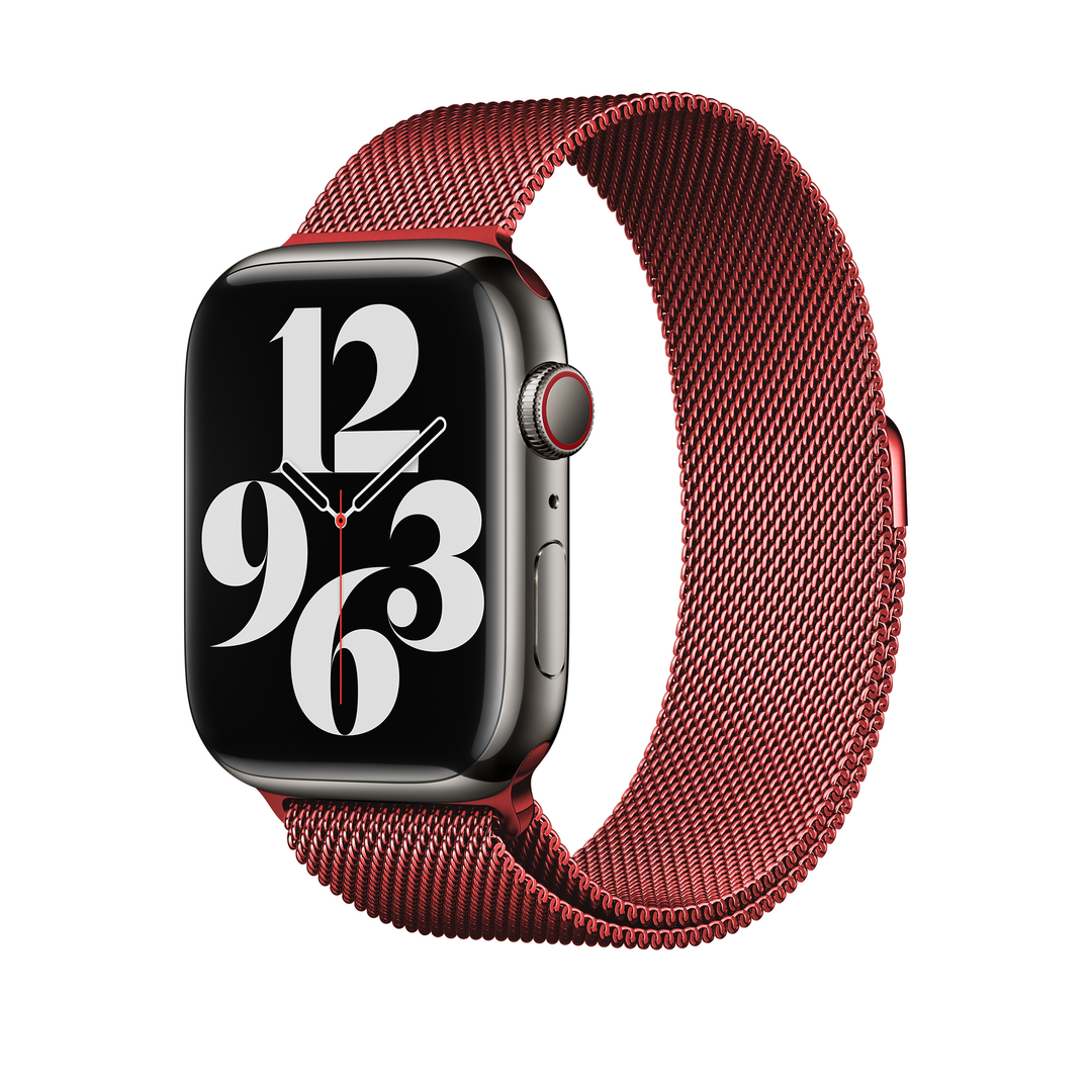 Red Magnetic Milanese Loop for Apple Watch