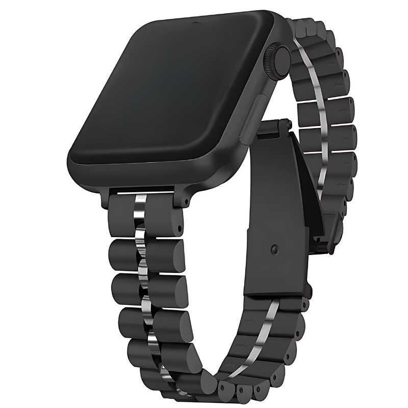 Black Slim Jubilee Band for Apple Watch Front View