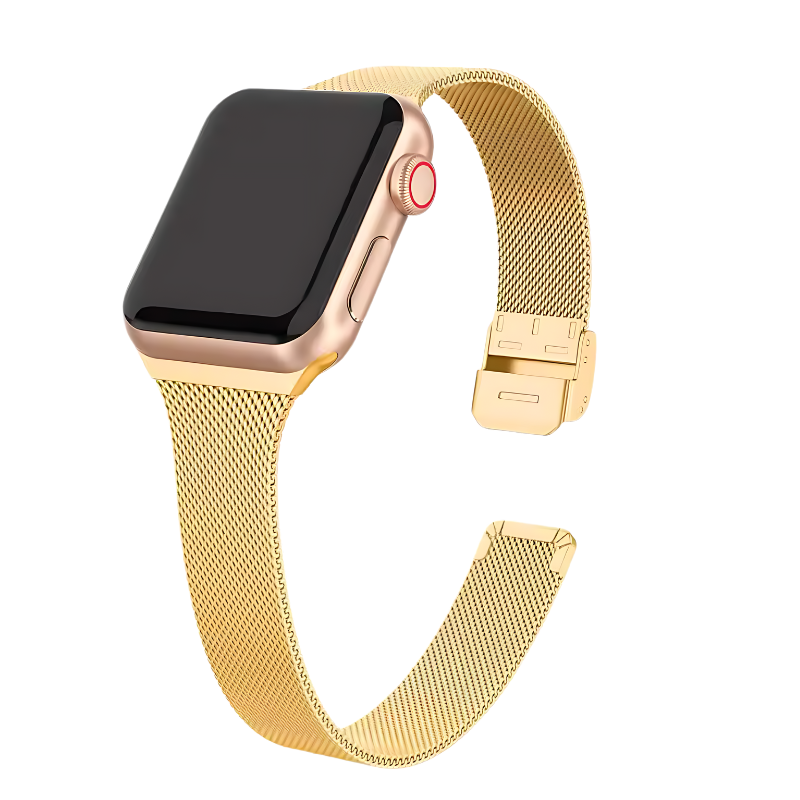 Gold Slim Milanese for Apple Watch Open View