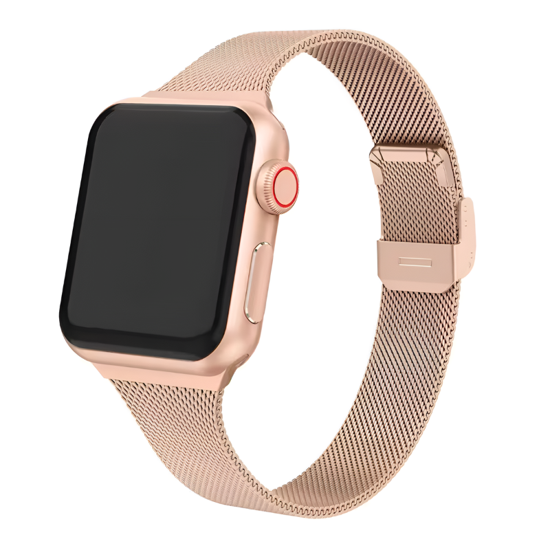 Rose Gold Slim Milanese for Apple Watch Close View