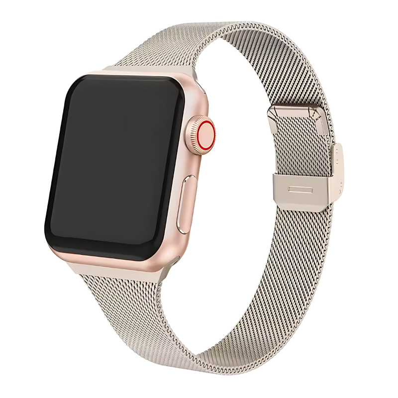 Vintage Gold Slim Milanese for Apple Watch Close View