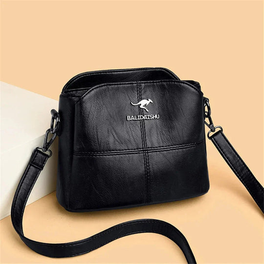 Bally-Inspired Leather Handbag – Structured 9 × 7 × 5-Inch Design