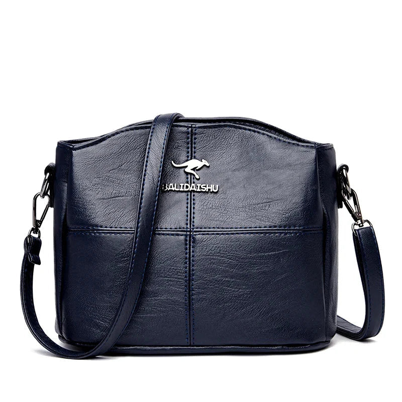 Bally-Inspired Leather Handbag – Structured 9 × 7 × 5-Inch Design