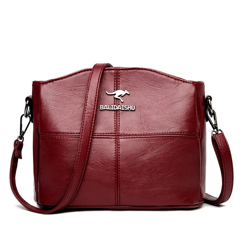 Bally-Inspired Leather Handbag – Structured 9 × 7 × 5-Inch Design