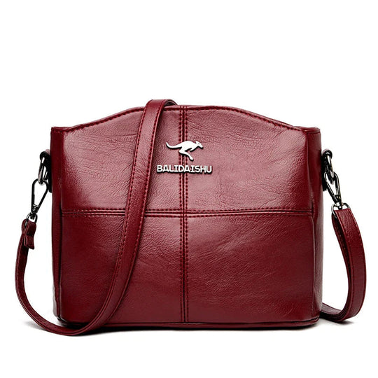 Bally-Inspired Leather Handbag – Structured 9 × 7 × 5-Inch Design