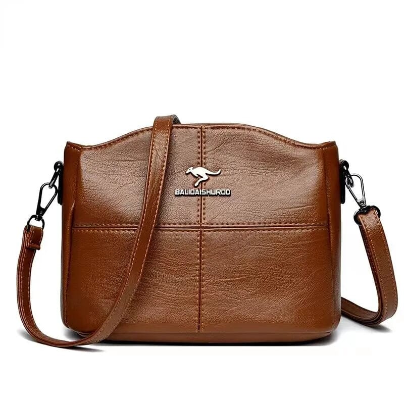 Bally-Inspired Leather Handbag – Structured 9 × 7 × 5-Inch Design