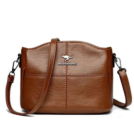 Bally-Inspired Leather Handbag – Structured 9 × 7 × 5-Inch Design