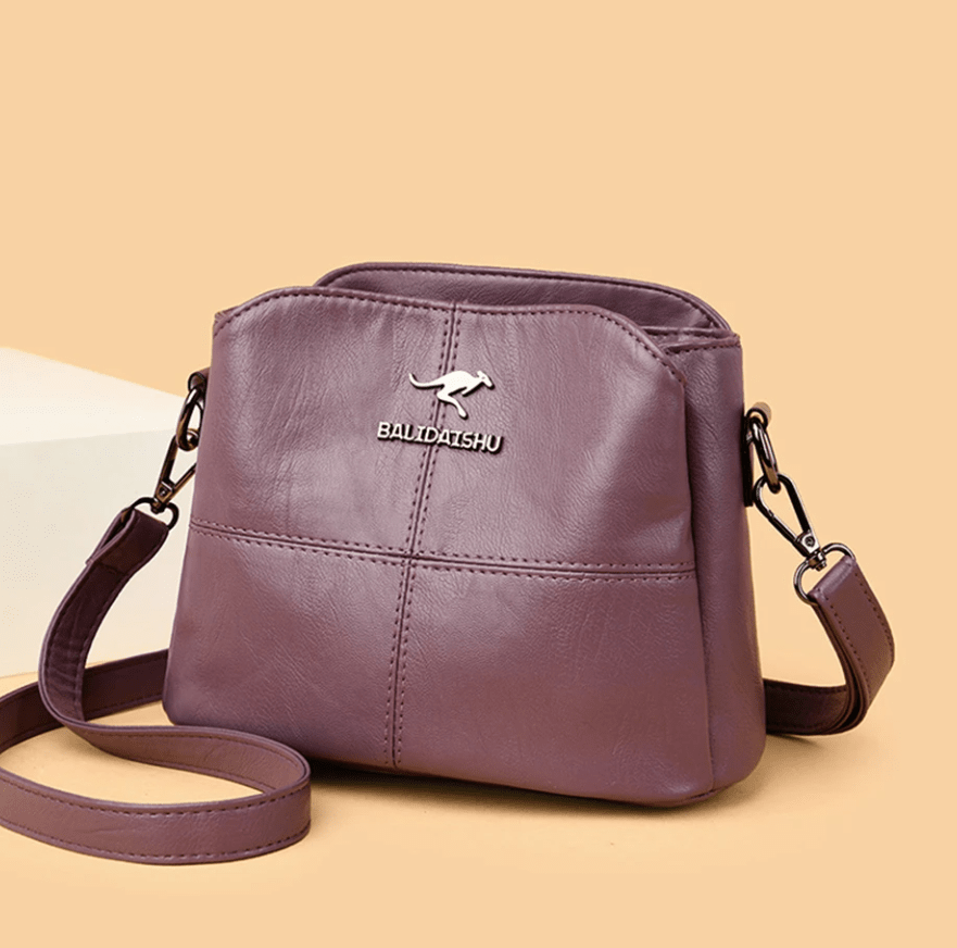 Bally-Inspired Leather Handbag – Structured 9 × 7 × 5-Inch Design