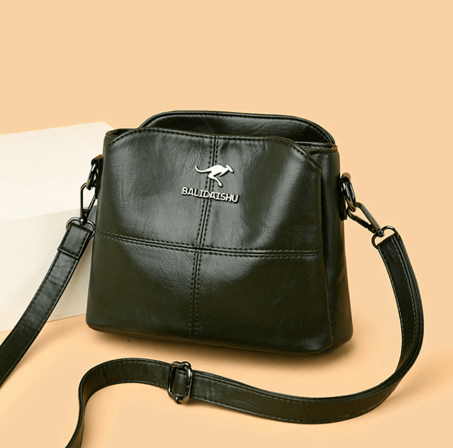 Bally-Inspired Leather Handbag – Structured 9 × 7 × 5-Inch Design