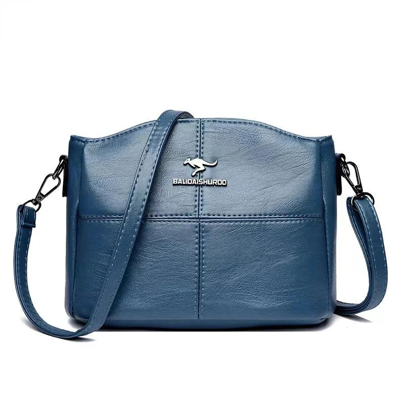 Bally-Inspired Leather Handbag – Structured 9 × 7 × 5-Inch Design