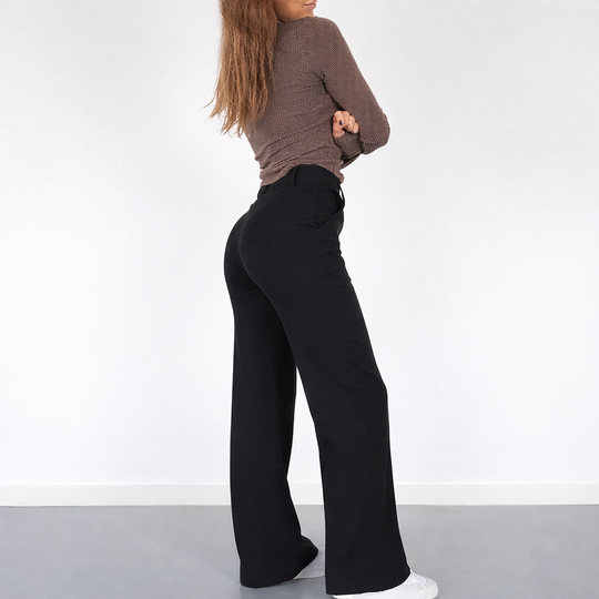 Beau Women’s High-Waisted Straight-Leg Pants – Stretch Business-Casual Trousers