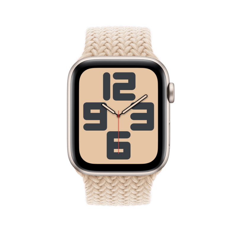 Beige Braided Solo Loop for Apple Watch - Side View