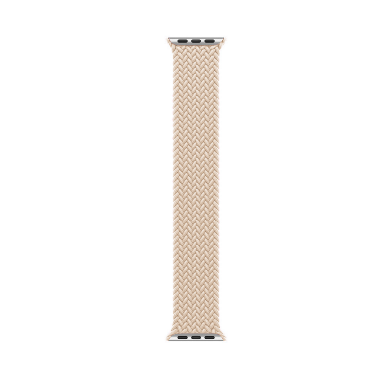 Beige Braided Solo Loop Apple Watch Straps - Band View