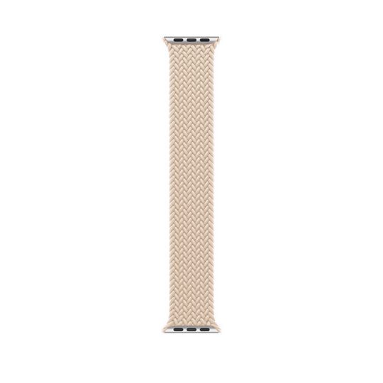 Beige Braided Solo Loop Apple Watch Straps - Band View
