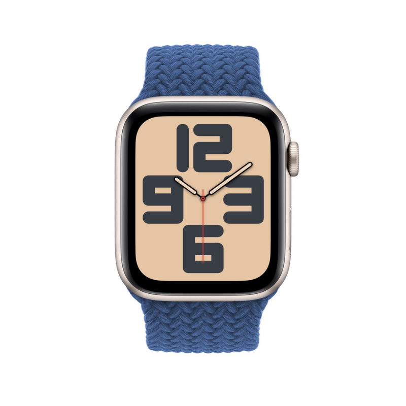 Blue Braided Solo Loop for Apple Watch - Side View