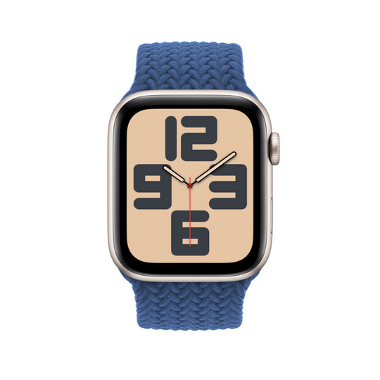 Blue Braided Solo Loop for Apple Watch - Side View