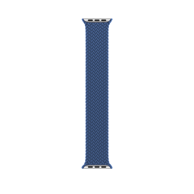 Blue Braided Solo Loop Apple Watch Straps - Band View