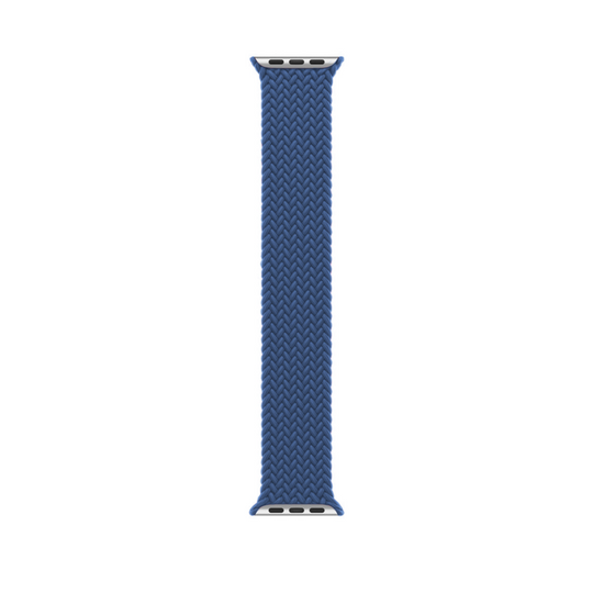 Blue Braided Solo Loop Apple Watch Straps - Band View