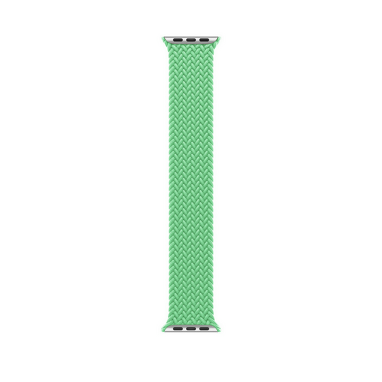 Bright Green Braided Solo Loop Apple Watch Straps - Band View