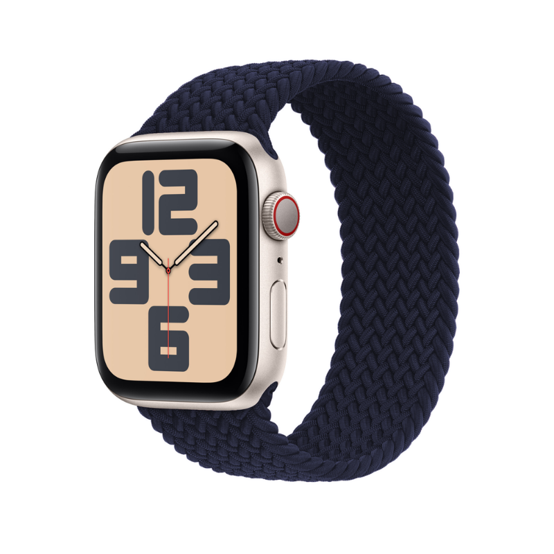 Charcoal Braided Solo Loop Apple Watch Straps - Full View