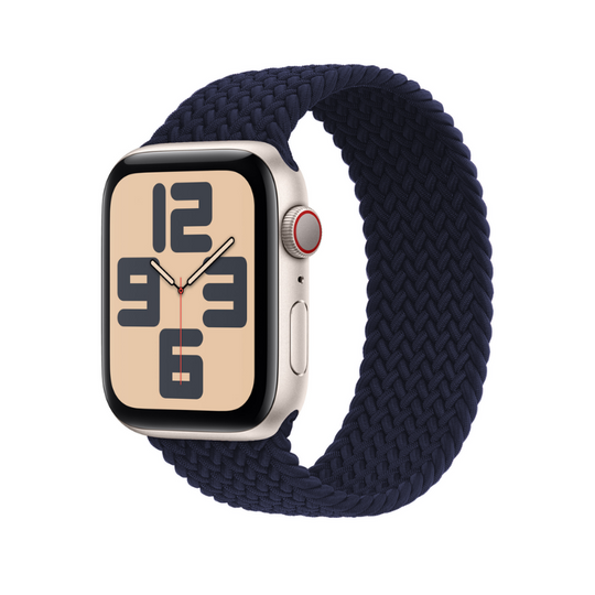 Charcoal Braided Solo Loop Apple Watch Straps - Full View