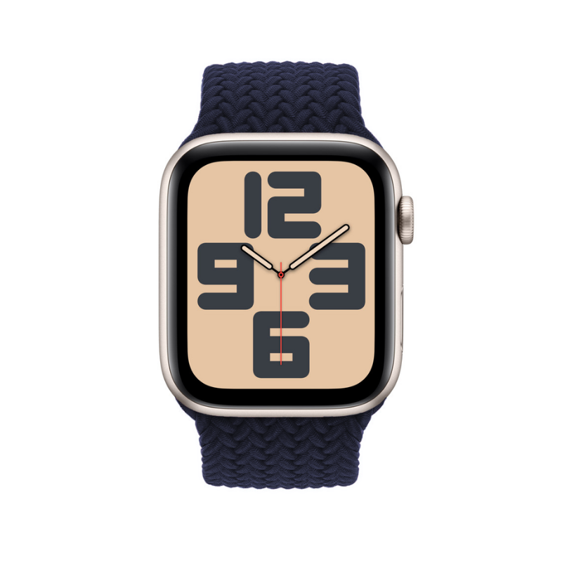 Charcoal Braided Solo Loop Apple Watch Straps - Side View
