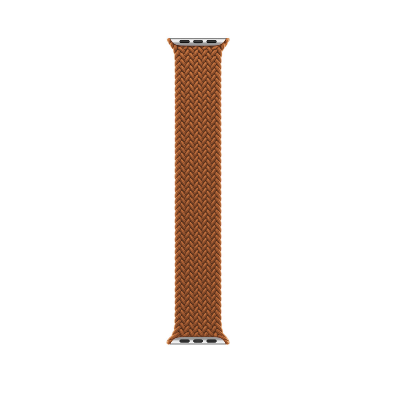 Coffee Braided Solo Loop Apple Watch Straps - Band View