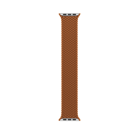 Coffee Braided Solo Loop Apple Watch Straps - Band View
