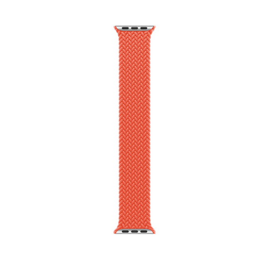 Electric Orange Braided Solo Loop Apple Watch Straps - Band View