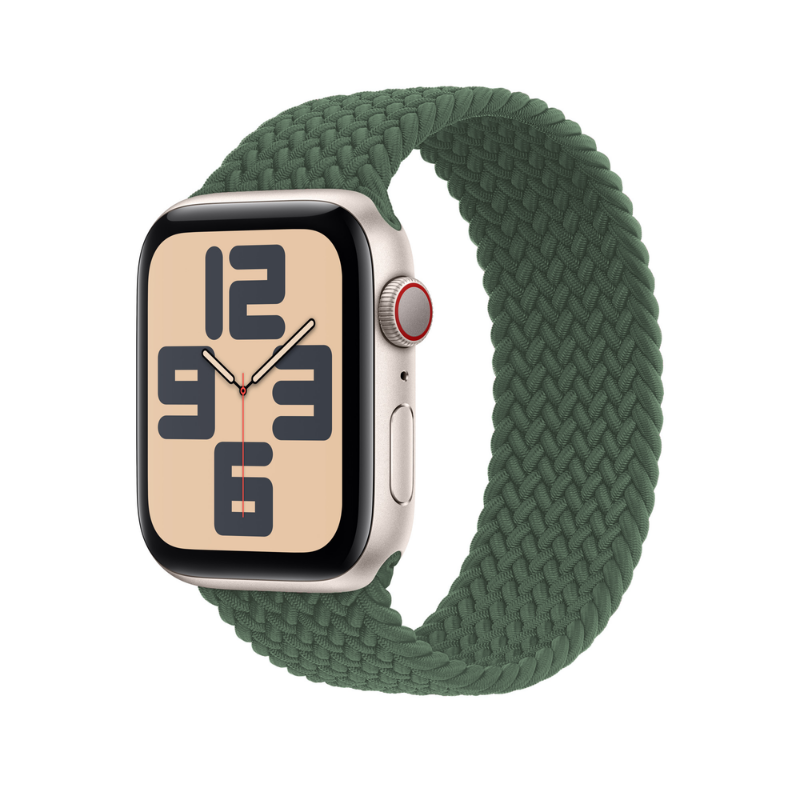Green Braided Solo Loop for Apple Watch - Full View