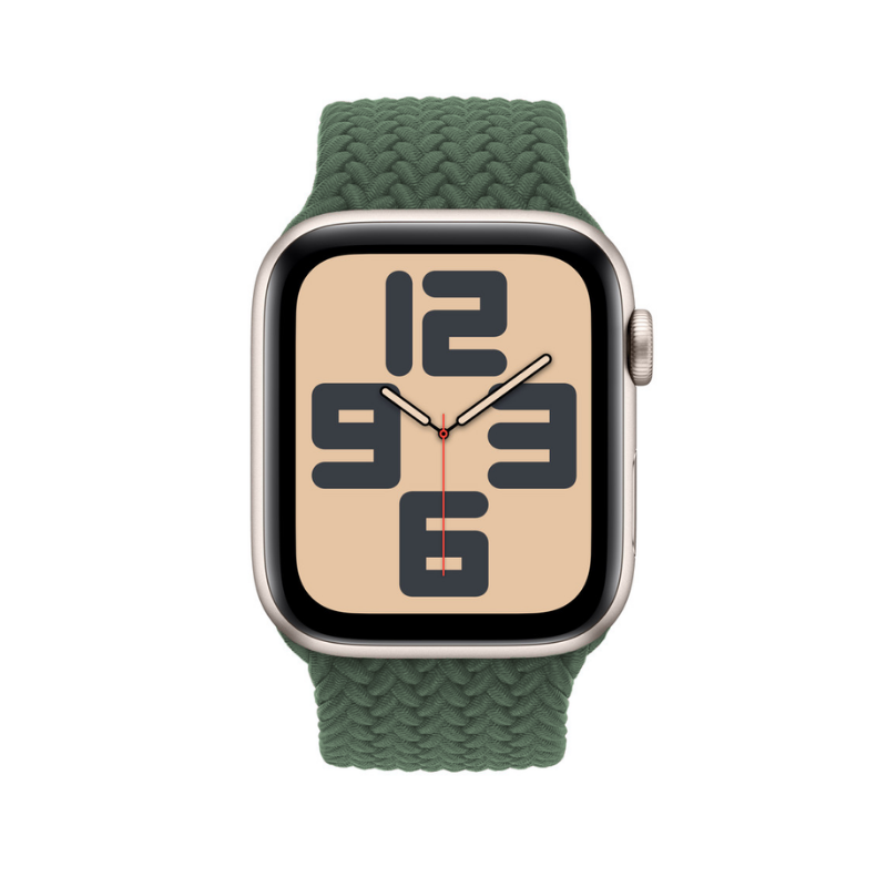Green Braided Solo Loop for Apple Watch - Side View