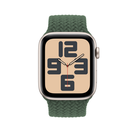 Green Braided Solo Loop Apple Watch Straps - Side View