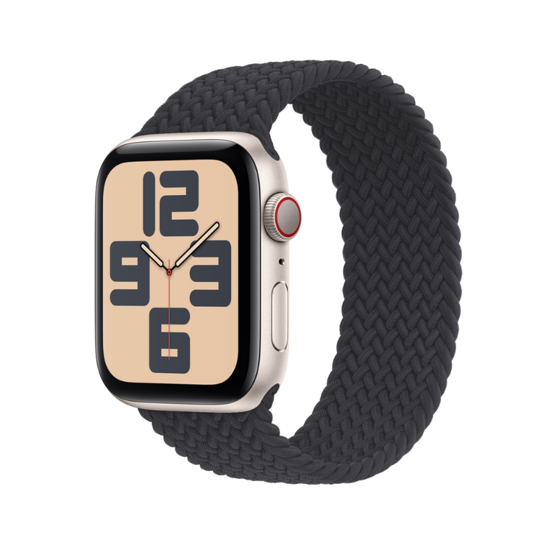 Grey Braided Solo Loop Apple Watch Straps - Full View