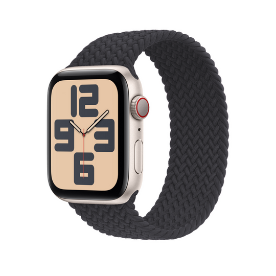 Grey Braided Solo Loop Apple Watch Straps - Full View