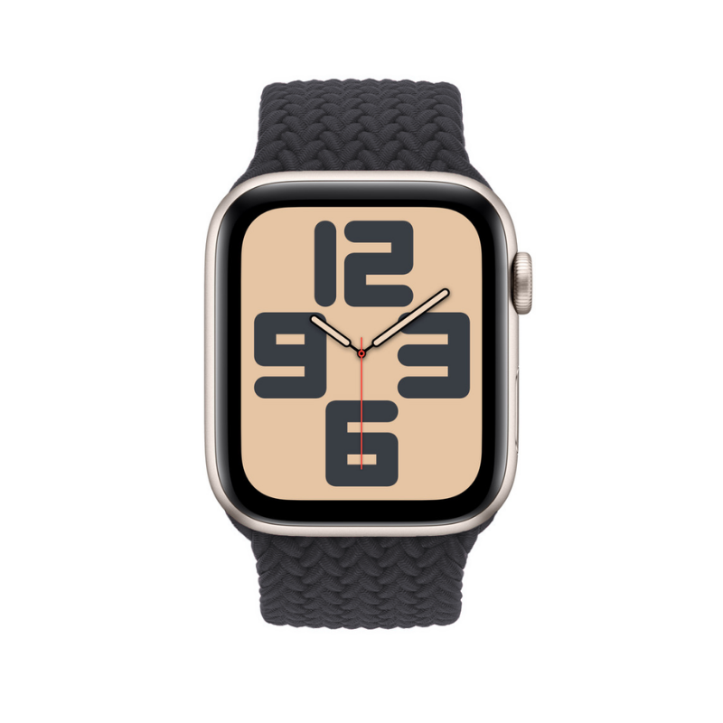 Grey Braided Solo Loop Apple Watch Straps - Side View