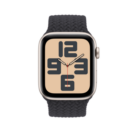 Grey Braided Solo Loop Apple Watch Straps - Side View