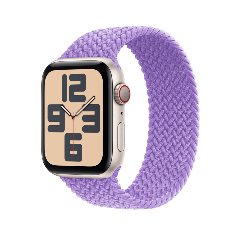 Lavender Braided Solo Loop for Apple Watch - Full View
