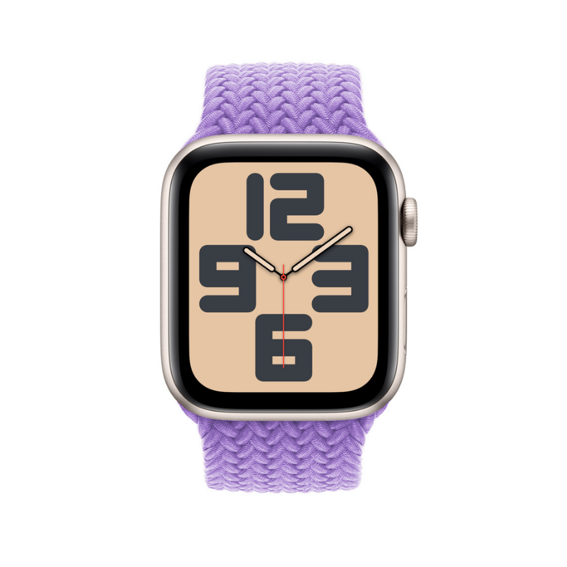 Lavender Braided Solo Loop for Apple Watch - Side View