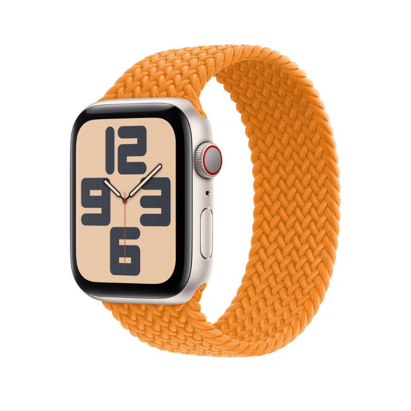 Orange Braided Solo Loop for Apple Watch - Full View