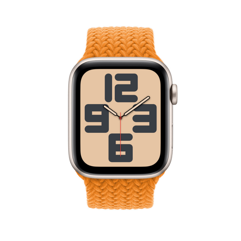 Orange Braided Solo Loop for Apple Watch - Side View